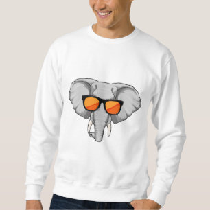 Elephant with Sunglasses Sweatshirt