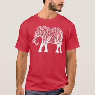 Elephant With Tree Elephant Lover Zookeeper Gift E T-Shirt
