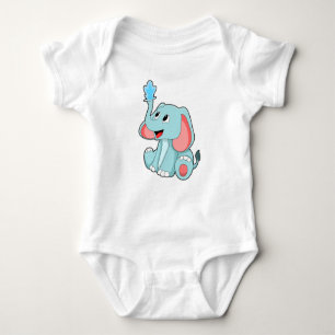 Elephant with Water Baby Bodysuit