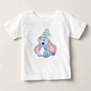 Elephant with Water bubbles Baby T-Shirt