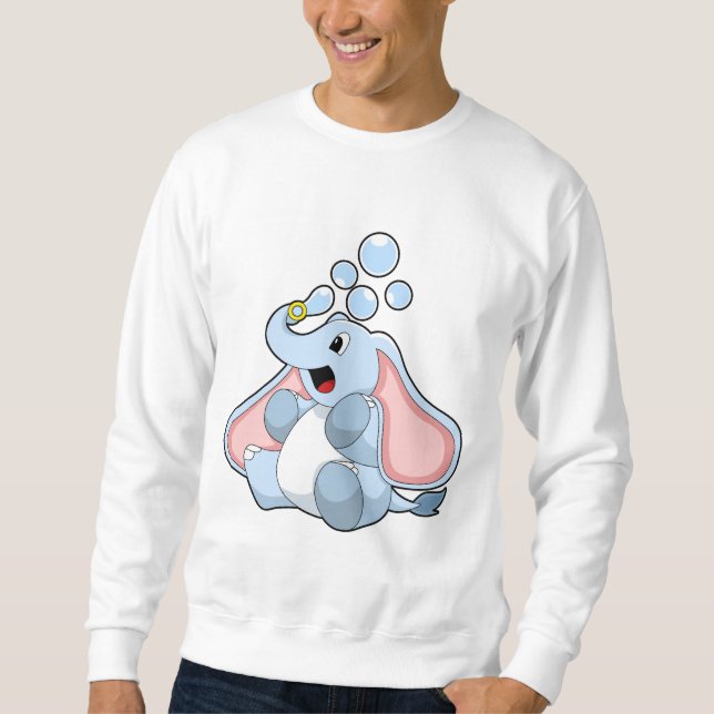 Elephant with Water bubbles Sweatshirt (Front)