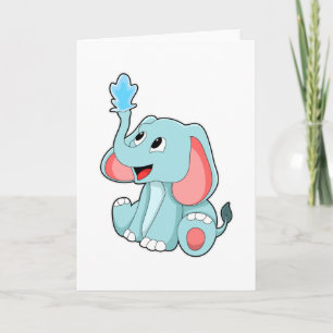 Elephant with Water Card