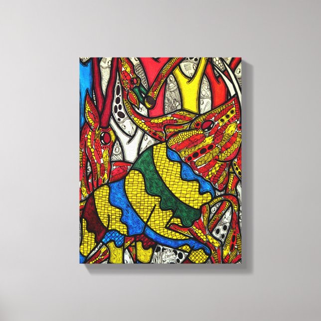 Elephant world canvas print (Front)