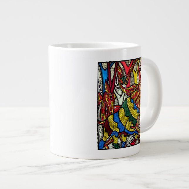 Elephant world large coffee mug (Front Right)
