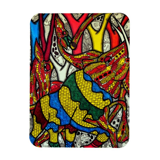 Elephant world magnet (Vertical)