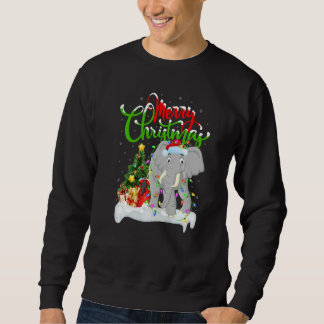 Elephant  Xmas Decorations Santa Elephant Christma Sweatshirt