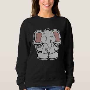 Elephant Yogifant Yoga Position Vintage Frequency Sweatshirt