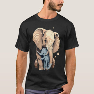 Elephant Zookeeper Elephant Mom Hugging A Child El T-Shirt