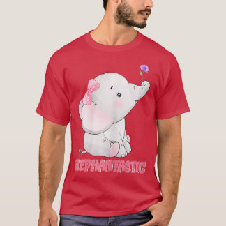 Elephantastic Cute Flower Girls Elephant  T-Shirt
