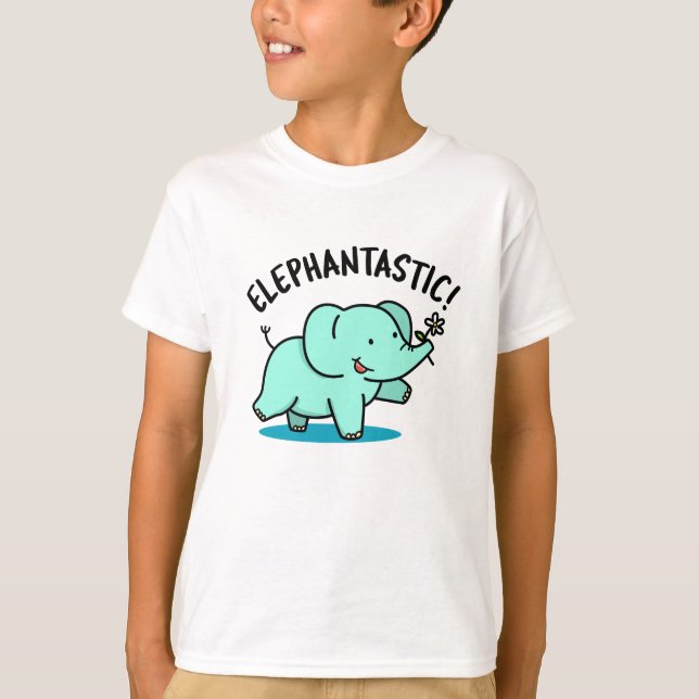 Elephantastic Funny Elephant Pun  T-Shirt (Front)