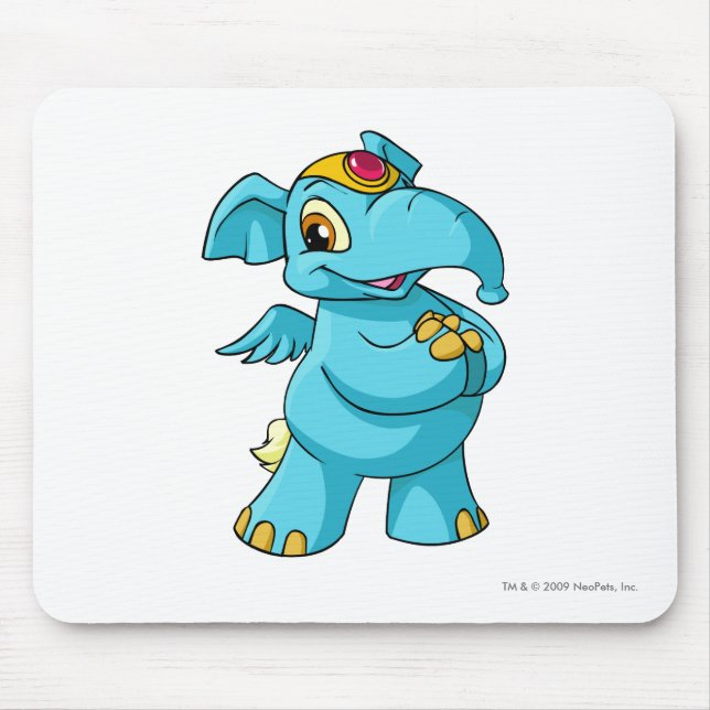 Elephante Blue Mouse Pad (Front)