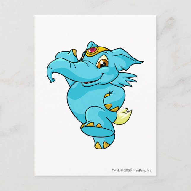 Elephante Blue Postcard (Front)