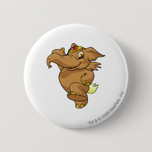 Elephante Brown 6 Cm Round Badge