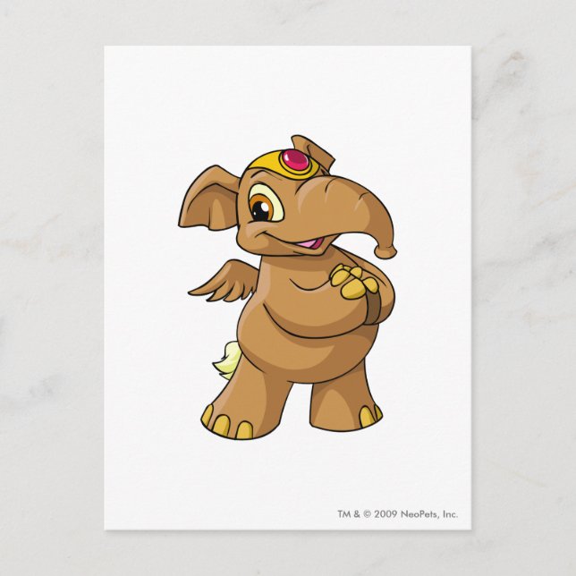 Elephante Brown Postcard (Front)