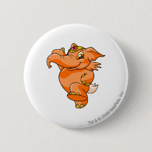 Elephante Orange 6 Cm Round Badge