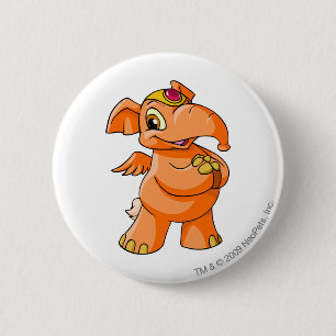 Elephante Orange 6 Cm Round Badge