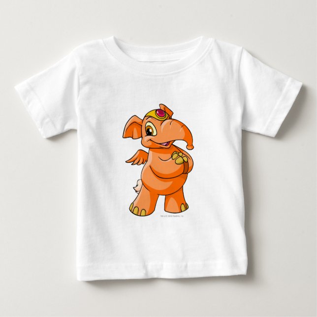Elephante Orange Baby T-Shirt (Front)