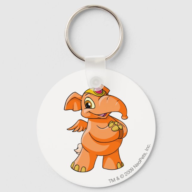 Elephante Orange Key Ring (Front)