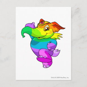 Elephante Rainbow Postcard
