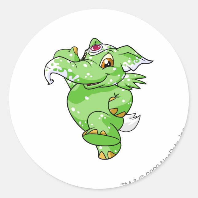 Elephante Speckled Classic Round Sticker (Front)