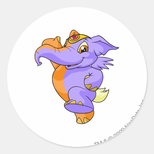 Elephante Split Classic Round Sticker (Front)
