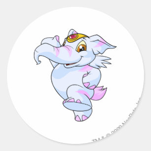 Elephante Striped Classic Round Sticker