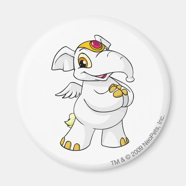 Elephante White Magnet (Front)