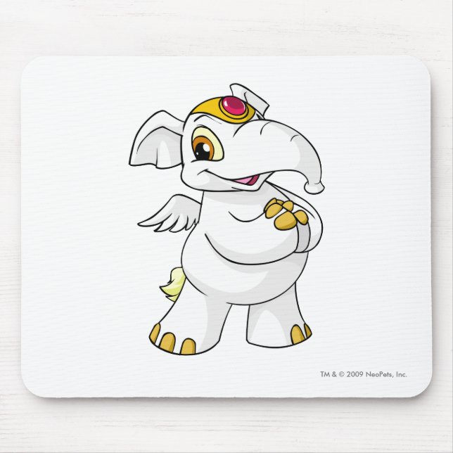 Elephante White Mouse Pad (Front)