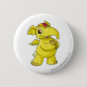 Elephante Yellow 6 Cm Round Badge