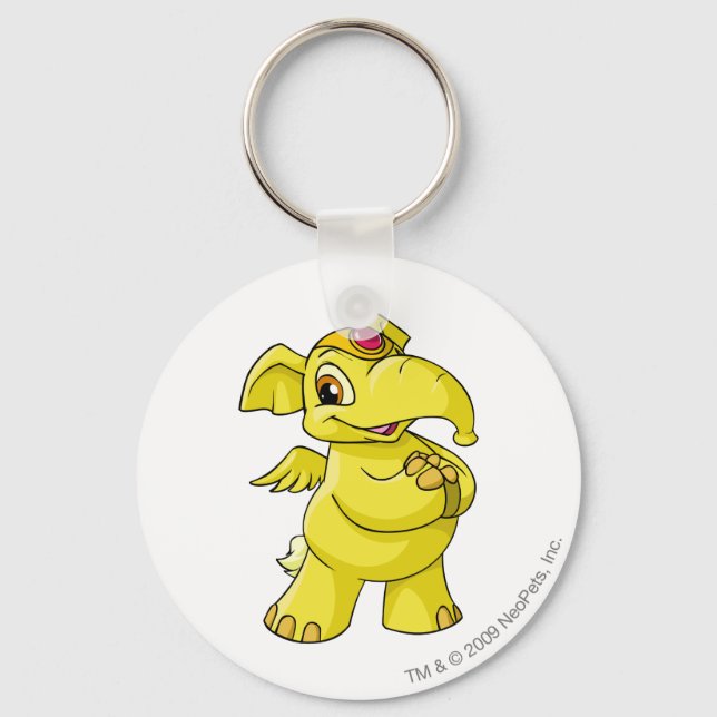 Elephante Yellow Key Ring (Front)