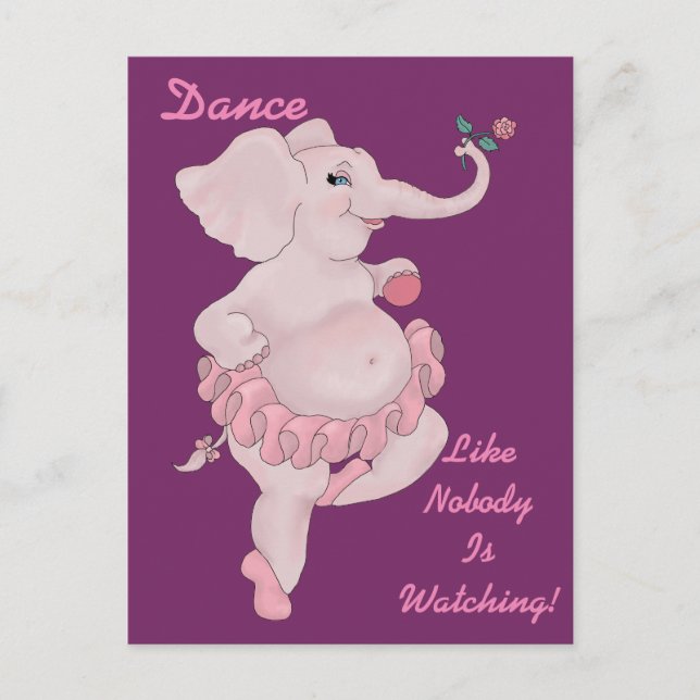 Elephantina Ballerina Postcard (Front)