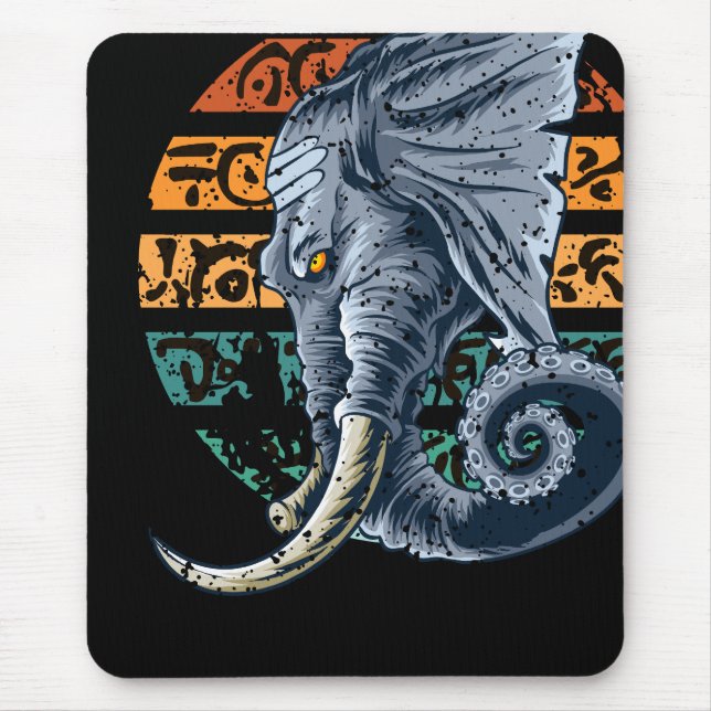 Elephantopus Elephant Tentacle Trunk Lovecraft Mouse Pad (Front)