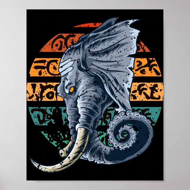 Elephantopus Elephant Tentacle Trunk Lovecraft Poster (Front)