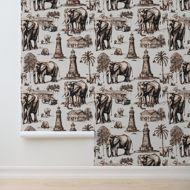 Elephants and Statues Wallpaper (Application)