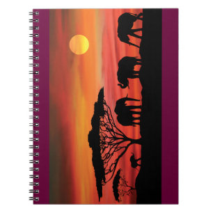 Elephants-and-Sunset- Notebook