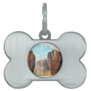 Elephants Animals Safari Destiny Peace Love Pet ID Tag