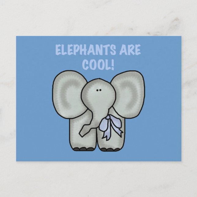 Elephants Are Cool Tshirts and Gifts Postcard (Front)