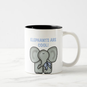 Elephants Are Cool Two-Tone Coffee Mug