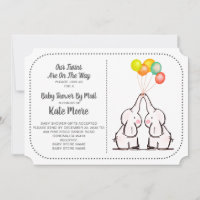 Elephants Baby Shower By Mail | Twins