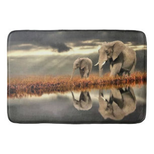 Elephants Bath Mat