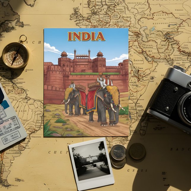 Elephants carrying riders  postcard (Creator Uploaded)