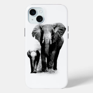 Elephants iPhone 15 Mini Case