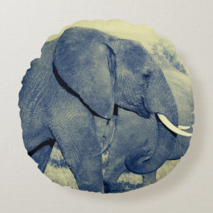 elephants diva round cushion