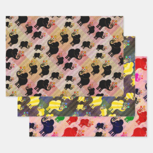 Elephants, Elephants, and MORE Elephants Wrapping Paper Sheet