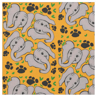 elephants  fabric