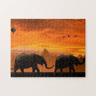 Elephants Family Jigsaw Puzzle