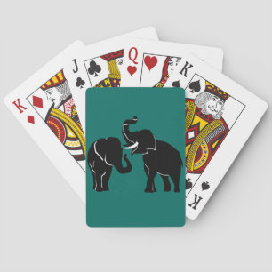 Elephants Family Playing Cards Your Colours