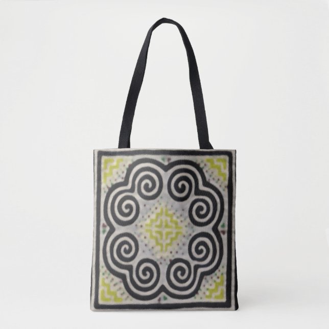 Elephant's Foot Hmong Pattern Tote Bag (Front)