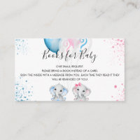 Elephants gender reveal pink blue book request