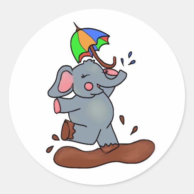 Elephants Get Big Dirty Feet Stickers  (Front)